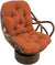 Oakestry Solid Microsuede Swivel Rocker Chair Cushion, 48&#34; x 24&#34;, Spice