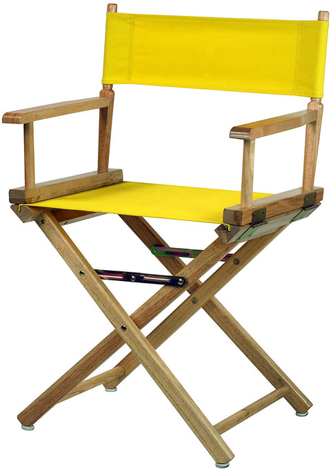 18 Directors Chair Natural Frame-Yellow Canvas