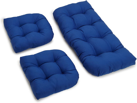 Oakestry Twill Settee Group Cushions, Royal Blue, Set of 3