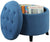 Oakestry Designs4Comfort Round Ottoman, Blue