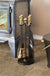 Oakestry Paxton 4-piece Mini Fireplace Stove Tool Set, Polished Brass