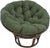 Oakestry Solid Microsuede Papasan Chair Cushion, 44&#34; x 6&#34; x 44&#34;, Hunter Green