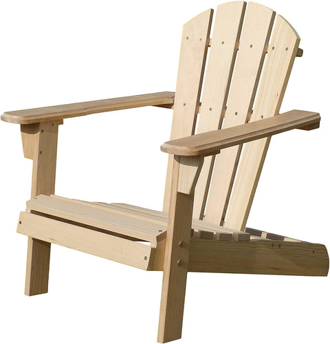 Oakestry Kids Foldable Wooden Adirondack Chair, Children&#39;s Outdoor Patio Furniture, Garden, Lawn, Deck Chair, Unfinished