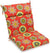 Oakestry Spun Polyester Patterned Outdoor Squared Seat/Back Chair Cushion, 20&#34; x 42&#34;, Farrington Terrace Grenadine