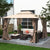 Oakestry Finefind Patio Gazebo Outdoor Gazbeo Canopy 10x12 Backyard Double Roof Vented, Sand