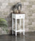 Oakestry French Country Khloe Accent Table, Driftwood Top / White Frame