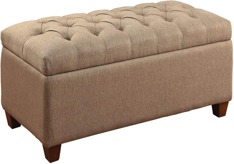 Oakestry Tufted Storage Bench Taupe