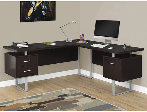 Oakestry Computer 70&#34;L Desk Left or Right Facing - Capuccino