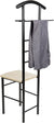 Oakestry HA81870BK Black Chair Valet - Clothing Stand and Organizer - For Men and Women - Suit Caddy