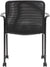 Oakestry Mesh and Vinyl Guest Casters Chair, Black