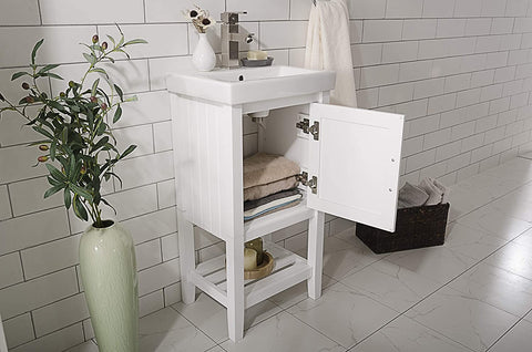 Oakestry 18-inch White Sink Vanity