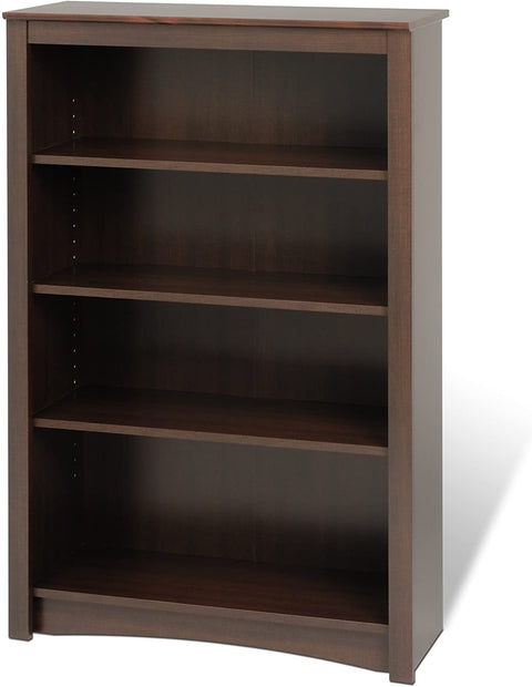Oakestry Espresso 4-shelf Bookcase