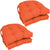 Oakestry Solid Twill U-Shaped Tufted Chair Cushions (Set of 4), 16&#34;, Tangerine Dream