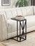Oakestry Tucson C End Table, Weathered Gray / Black