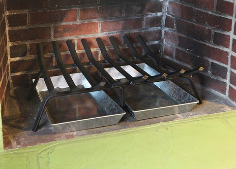 Oakestry Ash Pan Set for 28" Fireplace Grates