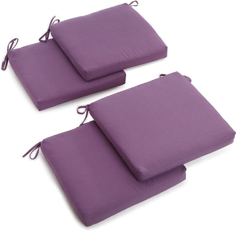 Oakestry Twill 19-Inch by 20-Inch by 3-1/2-Inch Zippered Cushions, Grape, Set of 4