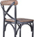 Oakestry Sloan 26̢‰âÂå Industrial Grey and Pine Wood X-Back Counter Height Counter Stool