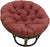 Oakestry Solid Microsuede Papasan Chair Cushion, 44&#34; x 6&#34; x 44&#34;, Red Wine