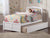 Oakestry Richmond Platform Bed with Footboard and Turbo Charger with Twin Extra Long Trundle, XL, White