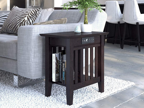 Oakestry AH13211 Mission End Table, Espresso