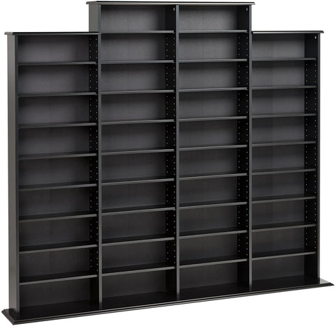 Oakestry Quad Width Wall Storage Cabinet, Black