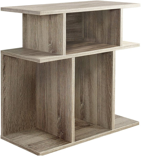 Oakestry , Accent Side Table, Dark Taupe Reclaimed-Look, 24H&#34;