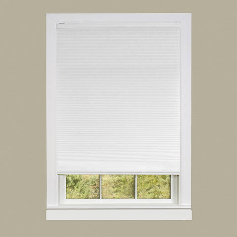 Oakestry Honeycomb Pleated Cordless Window Shade, 36 by 64-Inch, White