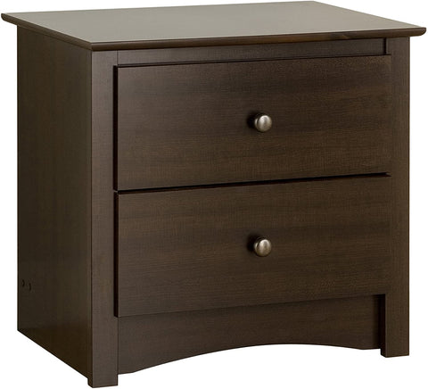 Oakestry Fremont 2 Drawer Nightstand, Espresso