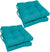 Oakestry Solid Twill Square Tufted Chair Cushions (Set of 4), 16&#34;, Aqua Blue