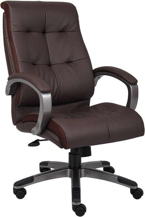 Oakestry Double Plush High Back Executive Chair in Brown