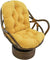 Oakestry Solid Microsuede Swivel Rocker Chair Cushion, 48&#34; x 24&#34;, Lemon