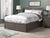 Oakestry Madison Platform Bed with Flat Panel Footboard and Twin Size Urban Trundle, Full, Grey