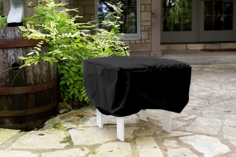 Oakestry 76650 26-Inch Ottoman/Small Table Cover, 26 by 26 by 16-Inch, Black