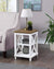 Oakestry Florence End Table, Driftwood/White