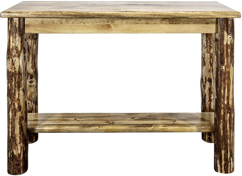 Oakestry Glacier Country Collection Console Table with Shelf, Stained &amp; Lacquered