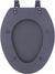 Oakestry Black TOVYELBK04 19-Inch Fantasia Elongated Toilet Seat, Soft