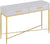 Oakestry Ashley Console Table, White Scallop/Gold
