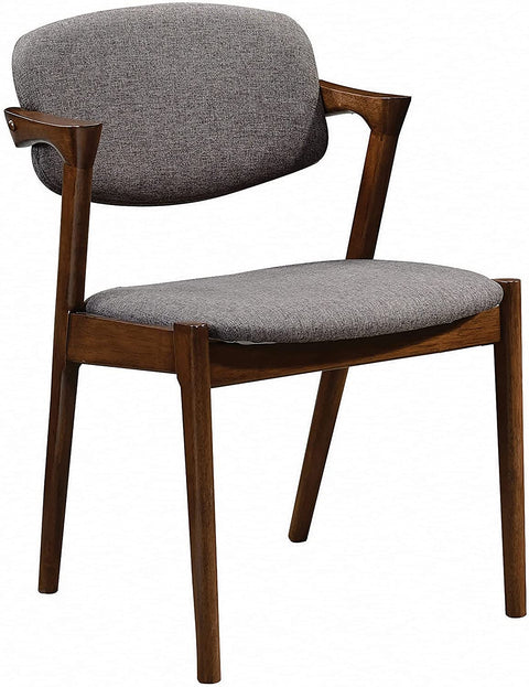 Oakestry Malone Dining Side Chairs Grey and Dark Walnut (Set of 2)