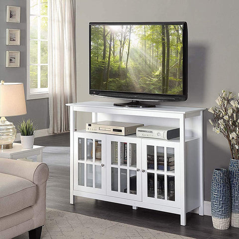 Oakestry Big Sur Deluxe 48&#34; TV Stand with Storage Cabinets and Shelf, White