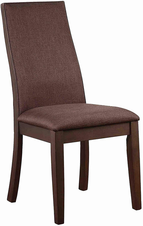 Oakestry 106582-CO Upholstered Dining Side Chair, Cocoa Brown