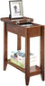 Oakestry American Heritage Flip Top End Table with Shelf, Espresso