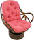 Oakestry Solid Microsuede Swivel Rocker Chair Cushion, 48&#34; x 24&#34;, Black