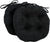Oakestry Solid Microsuede Round Tufted Chair Cushions (Set of 2), 16&#34;, Black