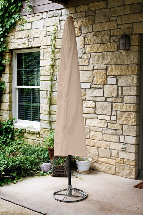 Oakestry 44150 7-Feet to 9-Feet Umbrella Cover, 76-Inch Height by 48-Inch Circumference, Toast