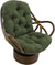 Oakestry Solid Microsuede Swivel Rocker Chair Cushion, 48&#34; x 24&#34;, Hunter Green