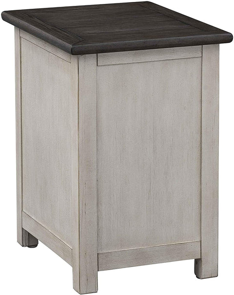 Oakestry Treasure Trove St. Claire Door One Drawer Chairside Cabinet End Table, Ivory