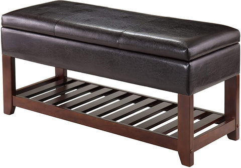 Oakestry Monza Bench with Storage Chest, Brown