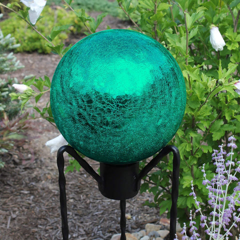 Oakestry G10-EG-C Gazing, Emerald Green 10 inch Glass Garden Globe Ball Sphere, 10