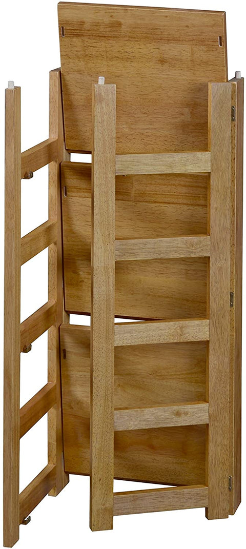 Oakestry Flip Flop Square Folding Bookcase, 34-inch, Medium Oak