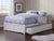 Oakestry Orlando Platform Bed with Footboard and Turbo Charger with Twin Extra Long Trundle, Queen, White